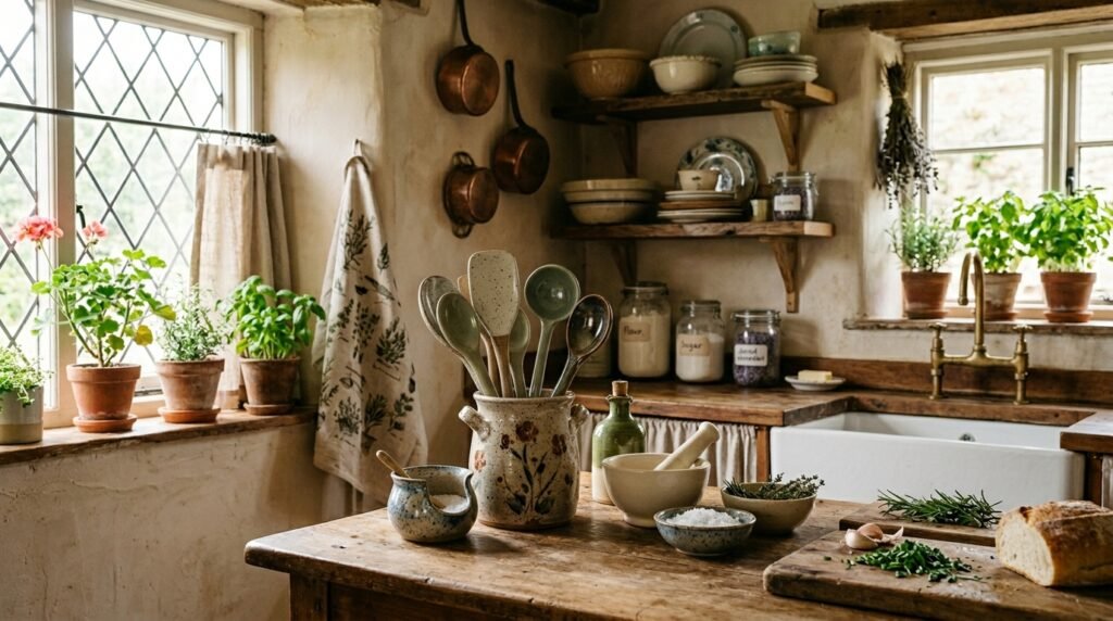 15 Cottagecore Kitchen Ideas That Look Straight Out of a Fairytale cottagecore kitchen ceramic 202603291451