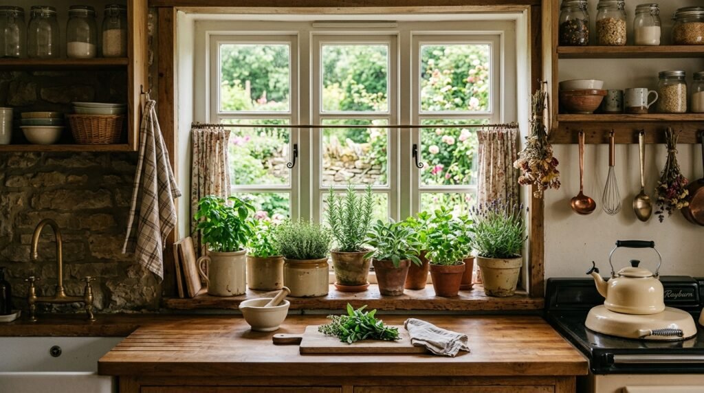15 Cottagecore Kitchen Ideas That Look Straight Out of a Fairytale cottagecore kitchen herb 202603291455