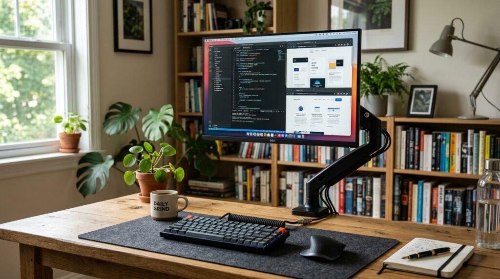 15 Amazing Home Office Ideas That Will Transform Your Workspace monitor arm on 202603221333