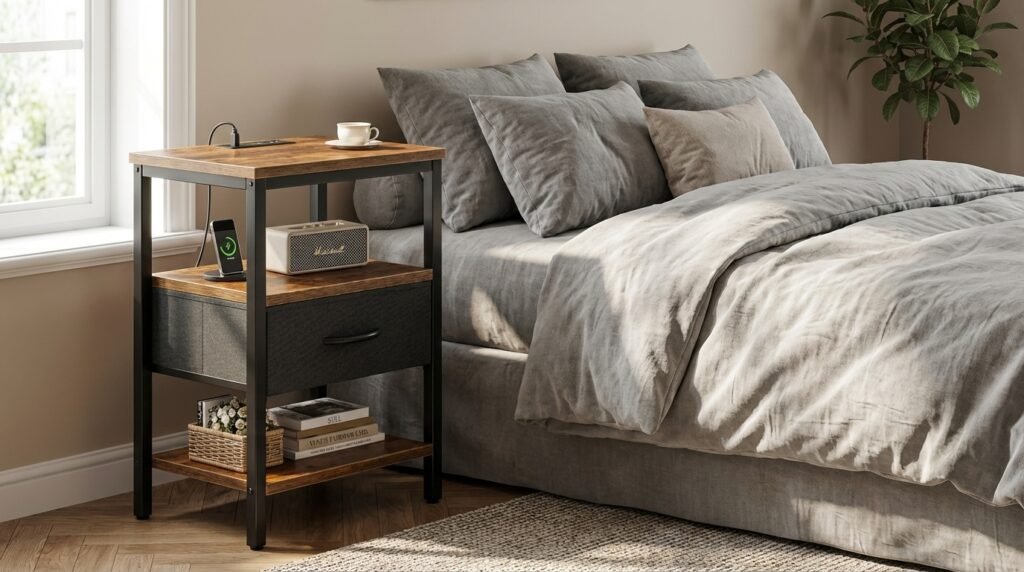 17 Amazing Bedroom Organization Ideas You Never Thought Of nightstand beside bed in bedroom 08f097f7cc