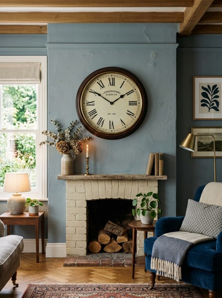 wall clock inside living room 