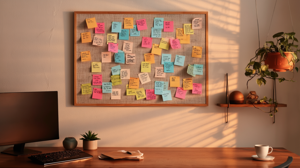 15 Amazing Home Office Ideas That Will Transform Your Workspace u3268376477 editorial style phootgraphy of a bulletin board f 74c83f6d 2aee 4530 a654 f40d5743b40f 2