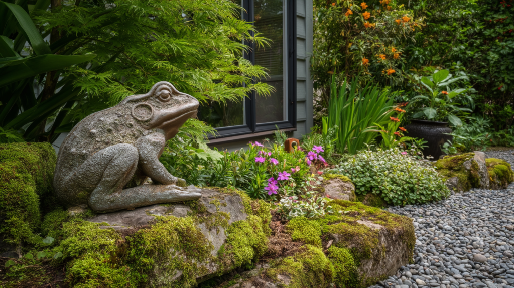 u3268376477 editorial style photgraphy of a garden frog sculp 04042375 4fa9 4a1b 89b3 c9ff4a74b375 1