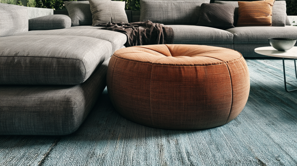 15 Aesthetic Living Room Ideas You Need To Absolutely Try u3268376477 editorial style photography closeupn of a pouf ot 0d5eefa4 00a5 47a4 af56 0642707e40ab 2