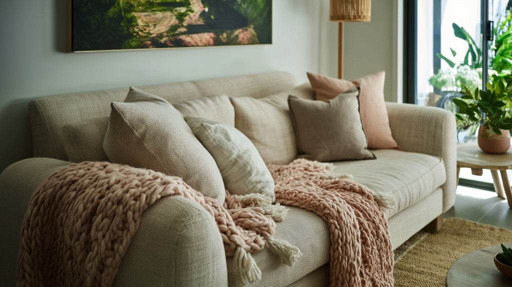 15 Aesthetic Living Room Ideas You Need To Absolutely Try u3268376477 editorial style photography of a sofa with chunky ae47f4cd 19c6 4a4c 9c31 0285f5994bb4 2