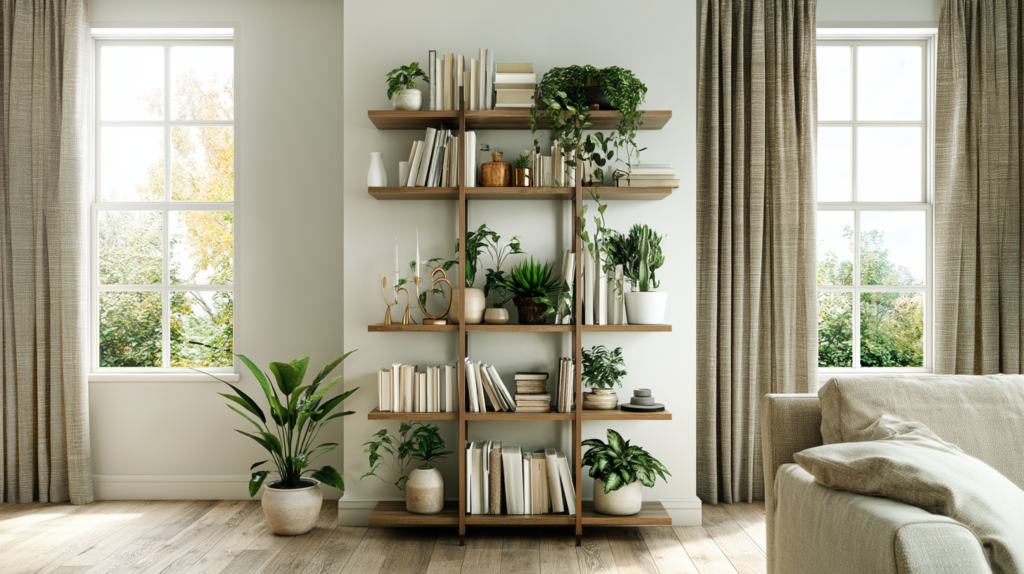 15 Aesthetic Living Room Ideas You Need To Absolutely Try u3268376477 editorial style photography of a tiered bookshelf 6caeb6a0 2853 4fda 85f0 a954d96b8f8f 3