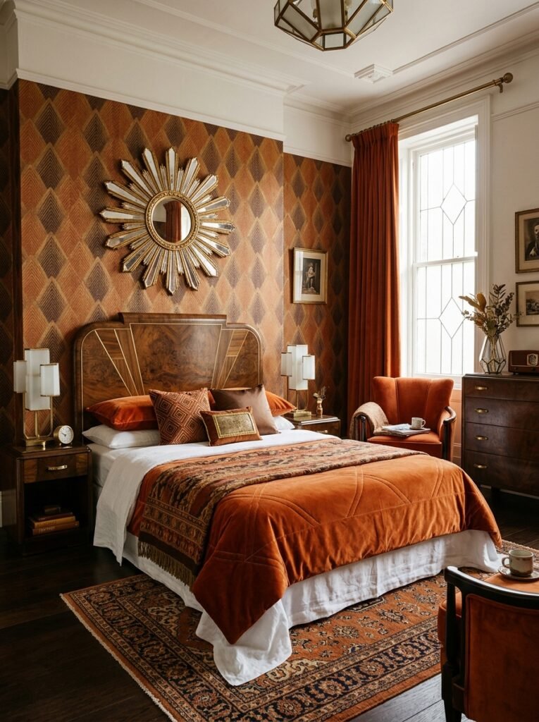 16 Stunning Art Deco Bedroom Ideas for a Glamorous Space art deco bedroom with vintage pieces