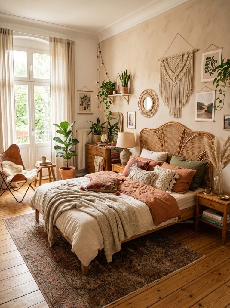 boho bedroom editorial photography 202606132111