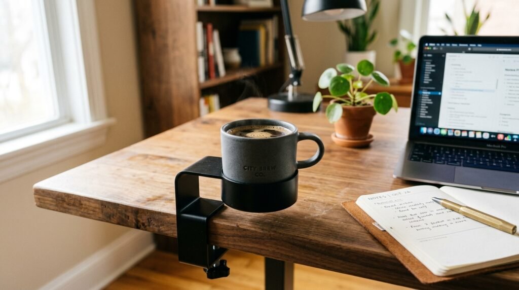 20 Desk Organization Ideas For a More Productive Workspace desk cup holder 202604071712