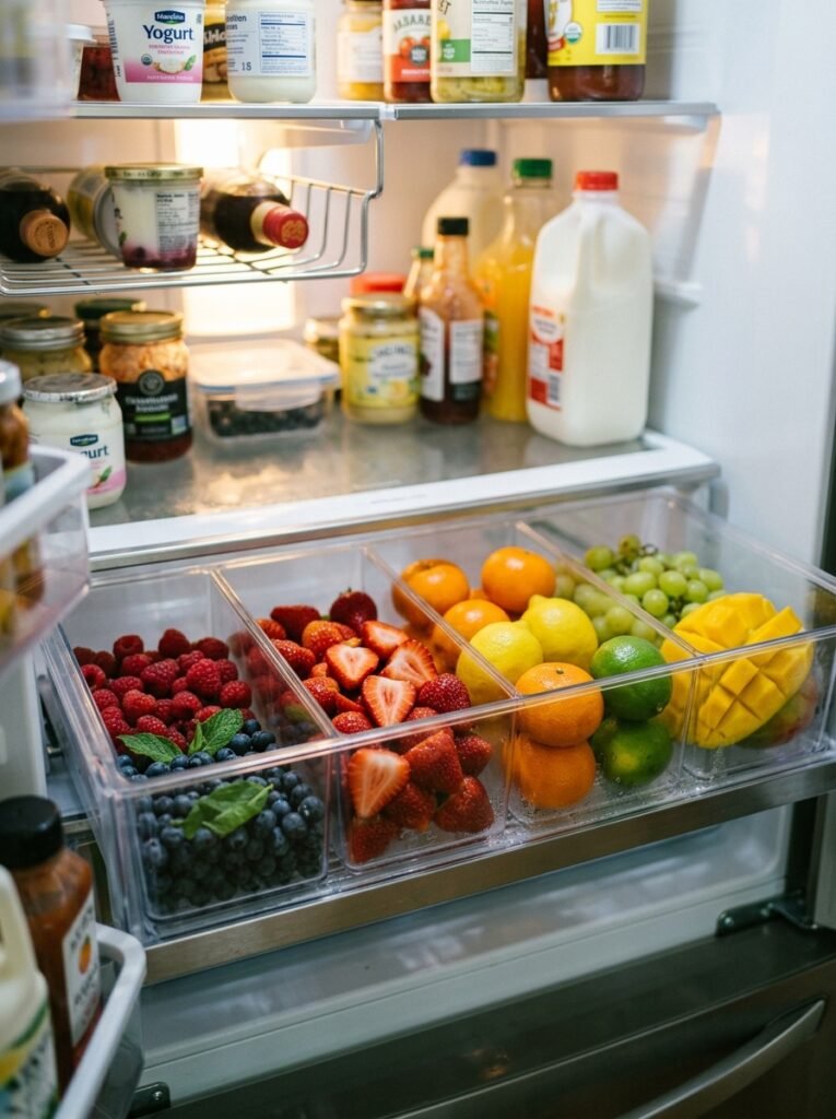18 Clever Fridge Organization Ideas to Keep Everything Tidy fridge dividers inside fridge