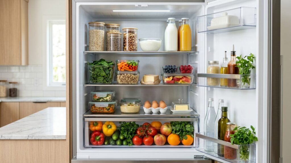 neatly organized fridge 202604181250
