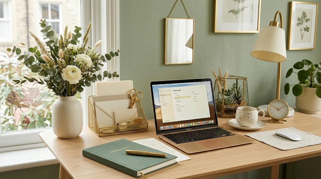 20 Desk Organization Ideas For a More Productive Workspace work desk sage 202604071721