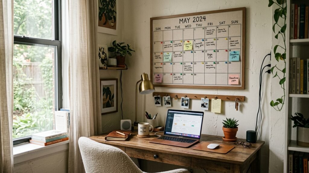 20 Desk Organization Ideas For a More Productive Workspace work desk with 202604071717