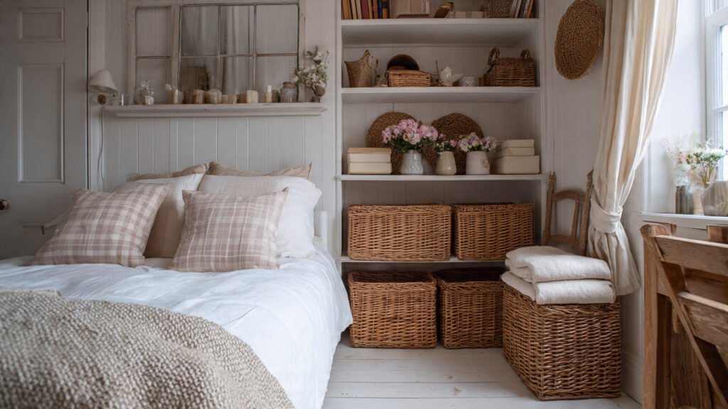 20 Dreamy Cottagecore Bedroom Ideas For The Ultimate Cozy Space editorial style photography of a cottagecore bedroefef