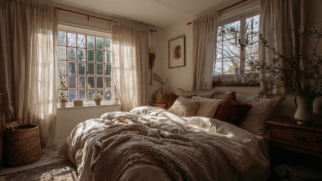 20 Dreamy Cottagecore Bedroom Ideas For The Ultimate Cozy Space editorial style photography of cottagecore bedroom