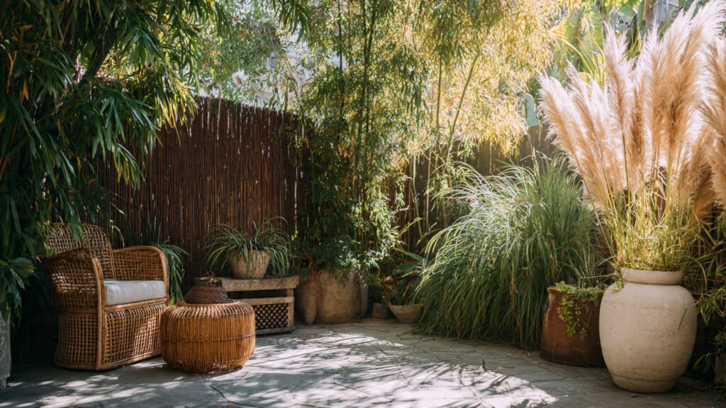 20 Beautiful Boho Patio Ideas For a Dreamy Outdoor Space editorial style photography og a boho patio with t