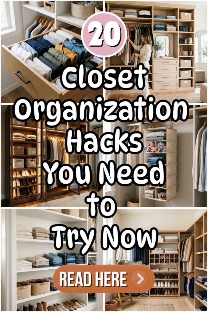 20 closet organization hacks tips to maximize closet space & keep everything neat & tidy