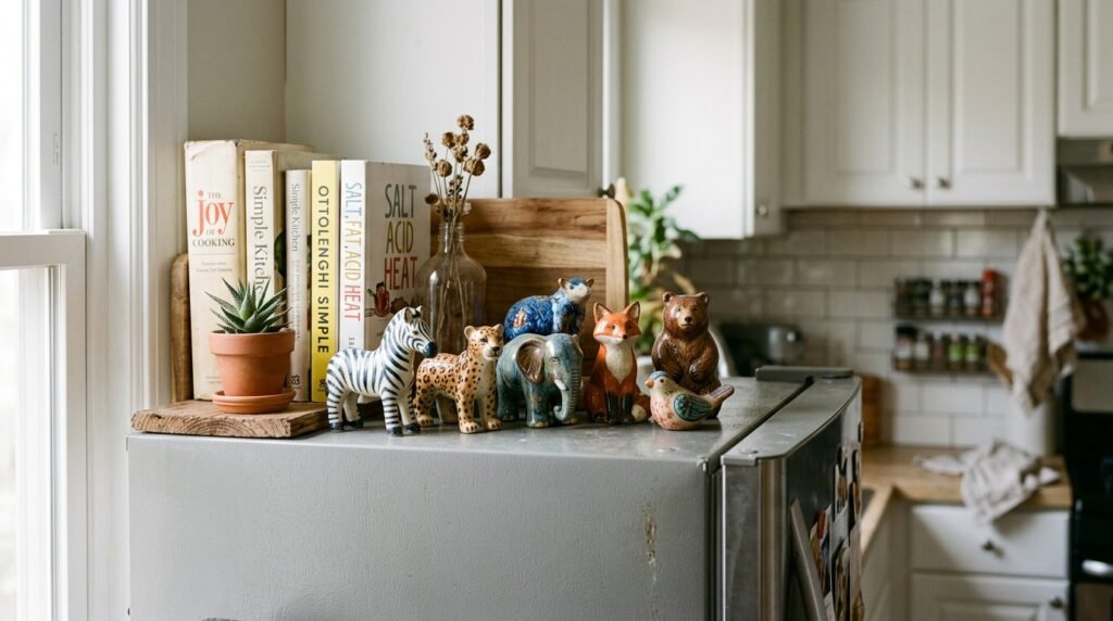 animal figurines decor on fridge 202605292231
