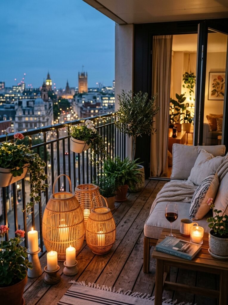 apartment balcony with lanterns … 202606141626