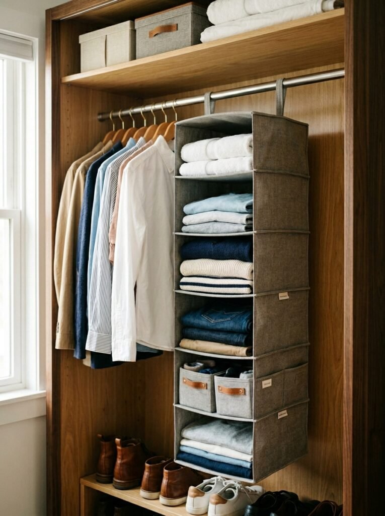 20 Closet Organization Ideas For a Neat and Tidy Space closet organizer hanging from rod 202606151232