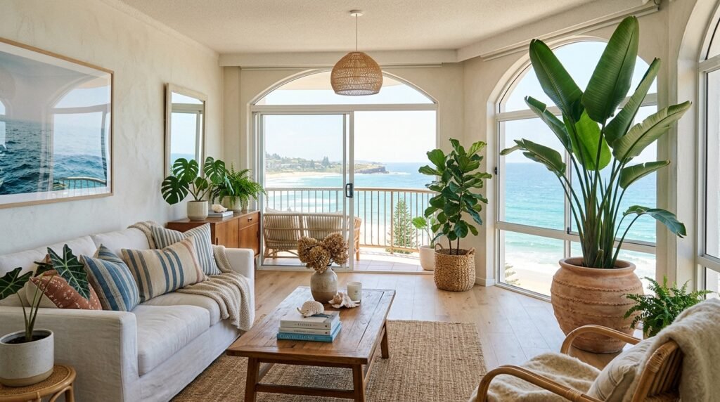 coastal living room tropical plants 202605122103