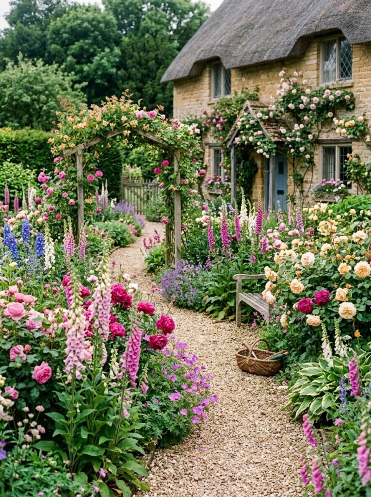 english cottage style garden 