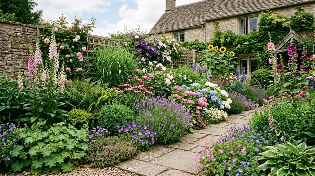 garden with mixed textures heights 202605281407