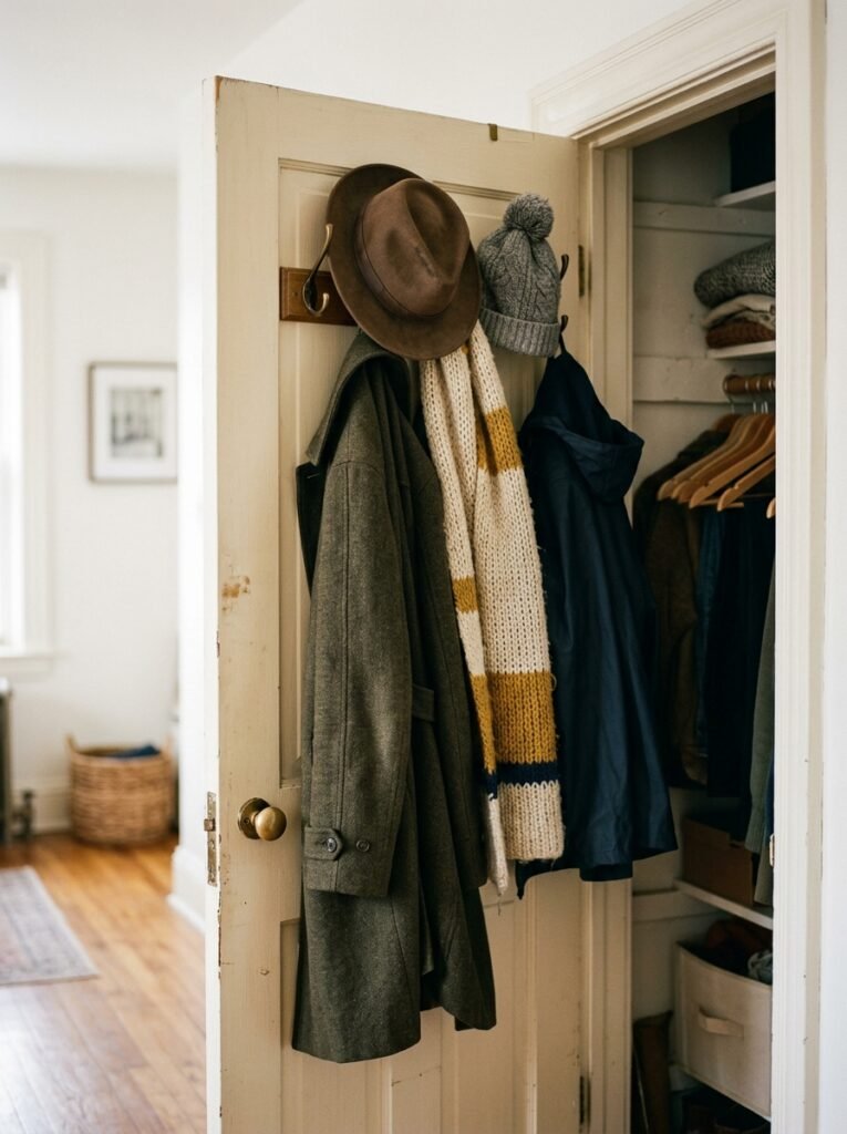 20 Closet Organization Ideas For a Neat and Tidy Space hats coat scarf hanging on 202606151237