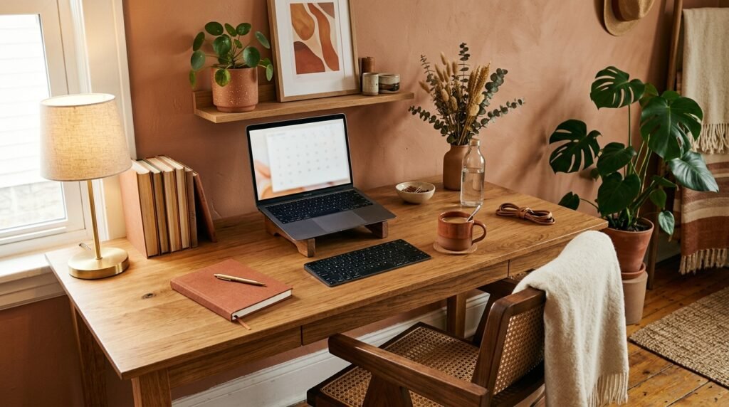 15 Aesthetic Desk Setup Ideas For a Stylish Office home office desk setup 202605201735
