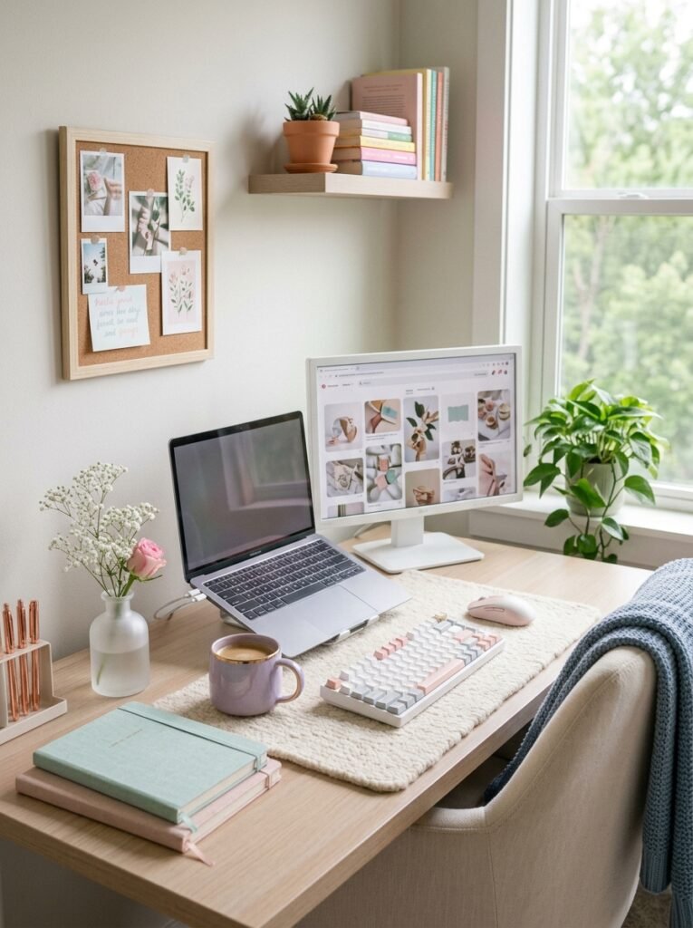 15 Aesthetic Desk Setup Ideas For a Stylish Office home office desk setup 202606132116