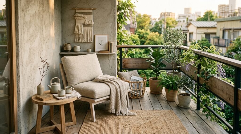 japandi balcony with natural tex… 202605261751