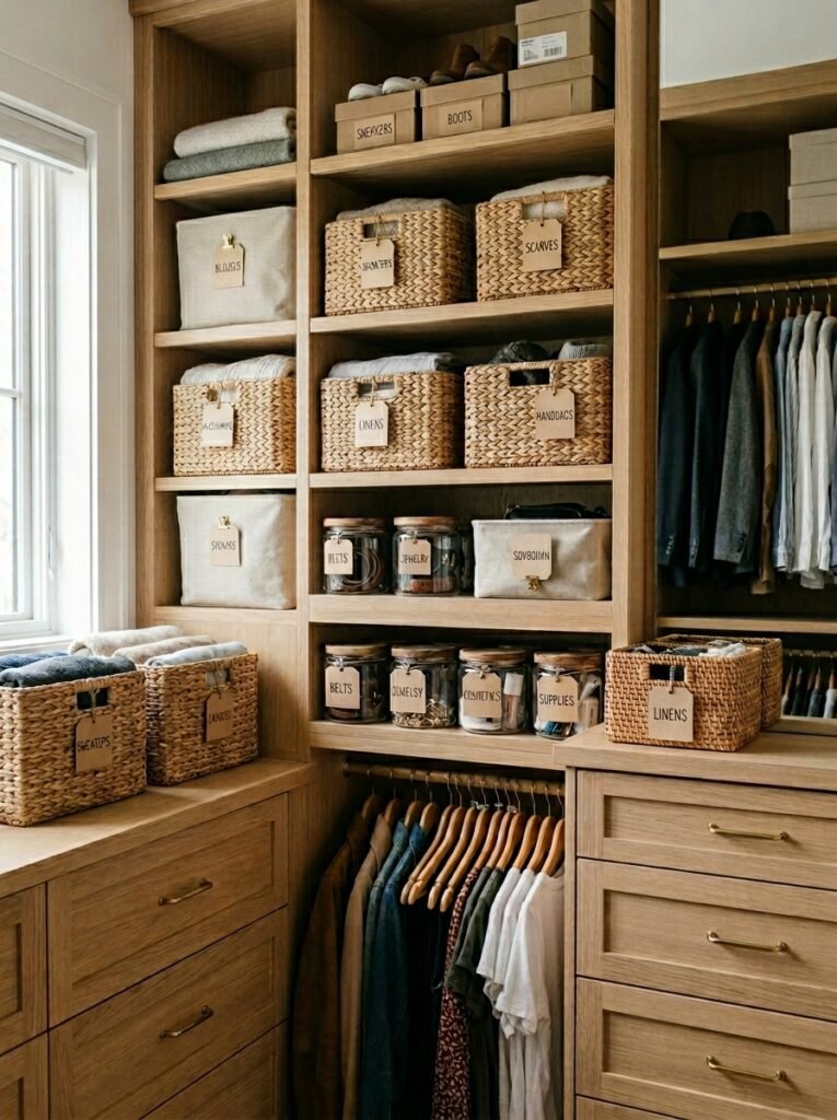 20 Closet Organization Ideas For a Neat and Tidy Space labeled things inside closet 202606151235