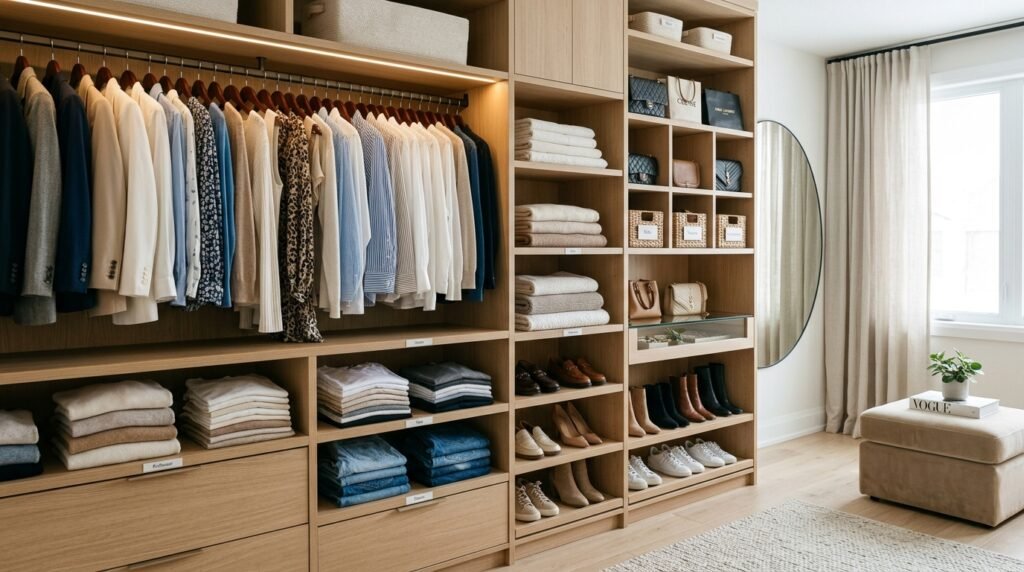 neatly organized closet photography 202605030928