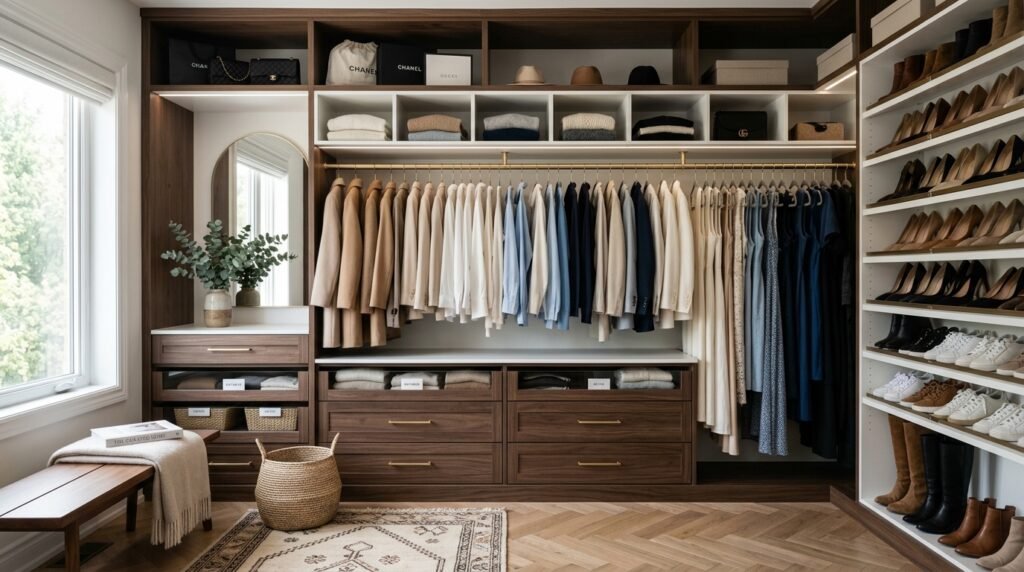 neatly organized closet photography 202605030937