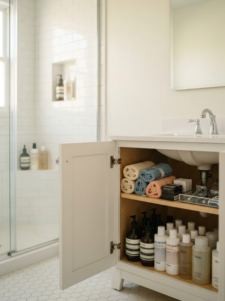 shower storage organization ideas pin