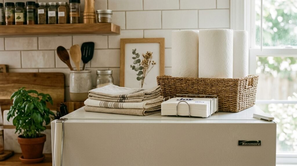 paper towels napkins stored fridge 202605292220