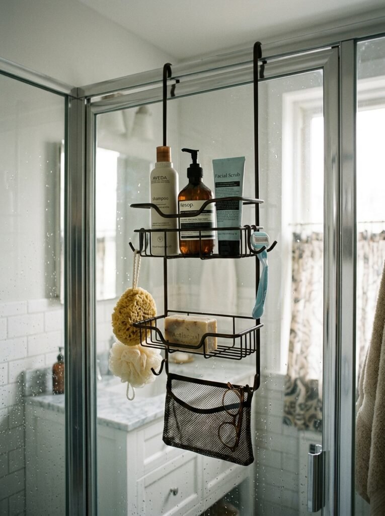 9 Shower Storage Ideas To Keep Your Shower Neat & Organized over the door shower caddy inside shower