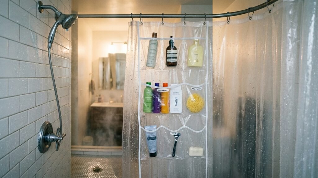 shower curtain with pockets inside 202605061103
