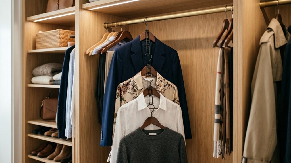 tiered hangers in closet 202605030941