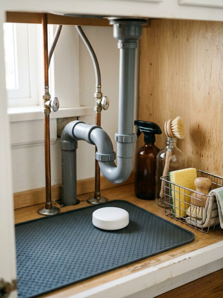 water leak detector under the kitchen sink