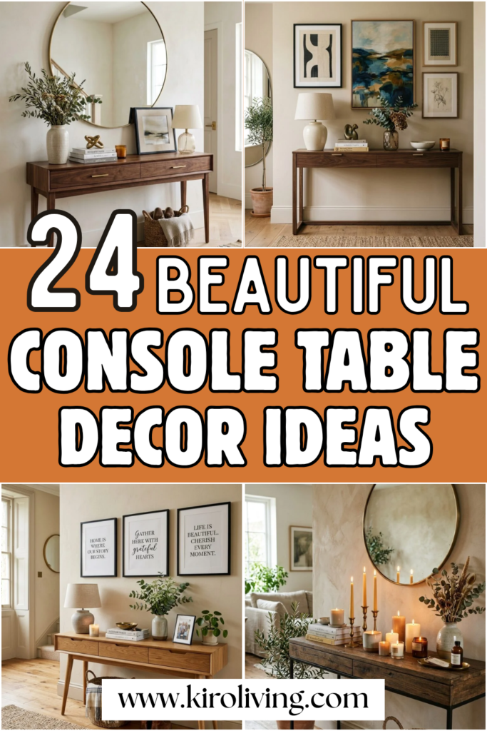 console table decor ideas pin