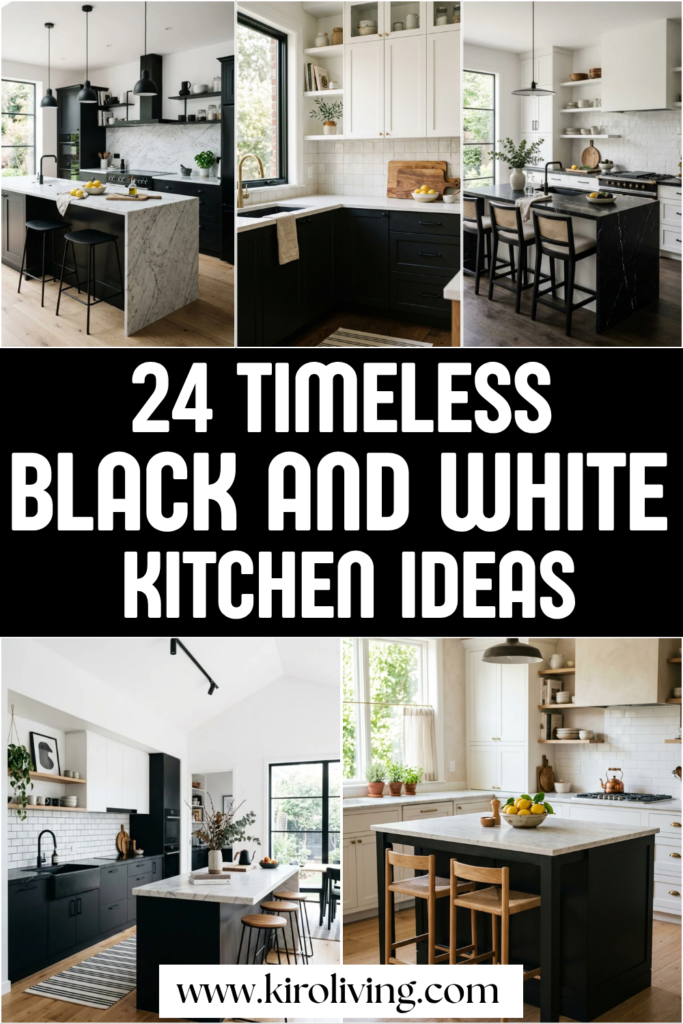 black and white kitchen ideas pin