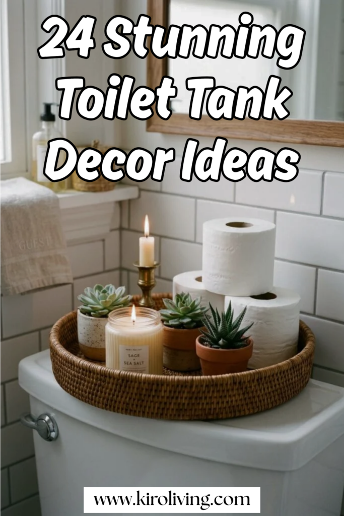 toilet tank decor ideas pin