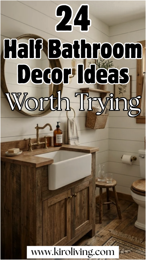 half bathroom decor ideas pin