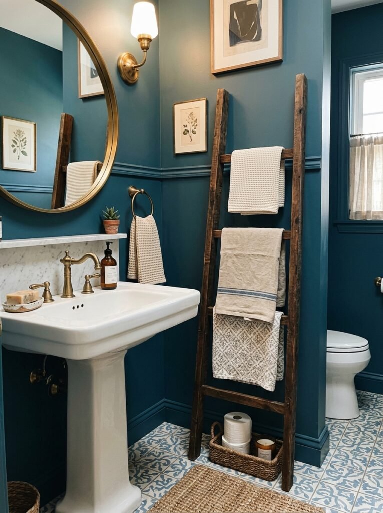 bathroom with decorative ladder 202606141557