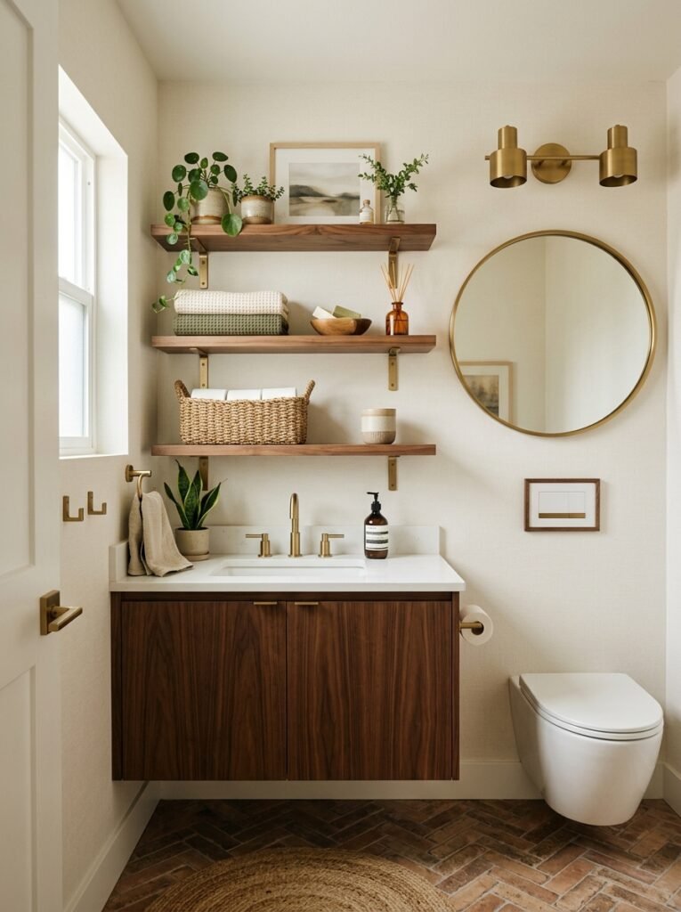 bathroom with open shelving 202606141553