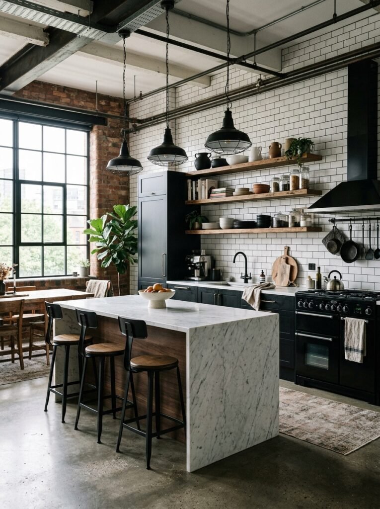 black and white kitchen industri… 202606181752