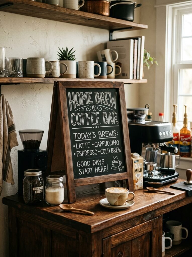 chalkboard sign on coffee bar 202606141217