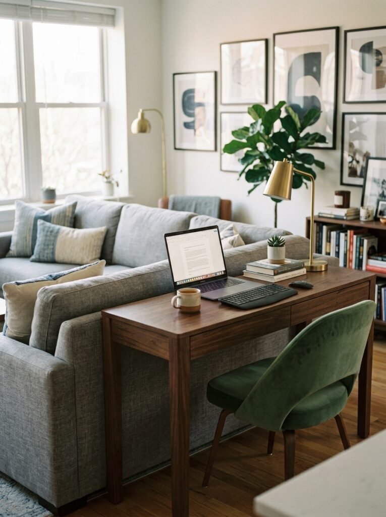 22 Console Table Ideas That Make Any Space Feel Designer Made console table repurposed as a working desk