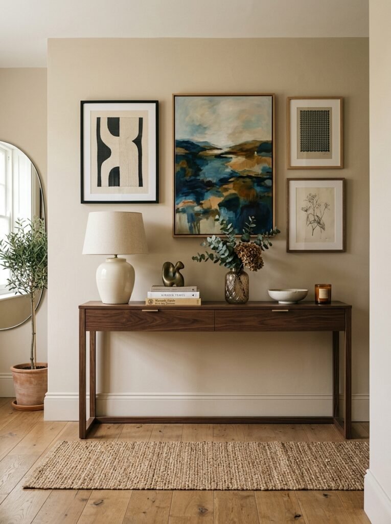 22 Console Table Ideas That Make Any Space Feel Designer Made console table with artwork